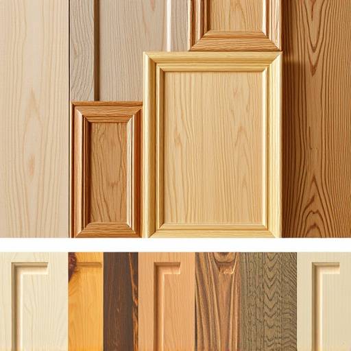 Different types of wood finishes on display for custom furniture legs and frames