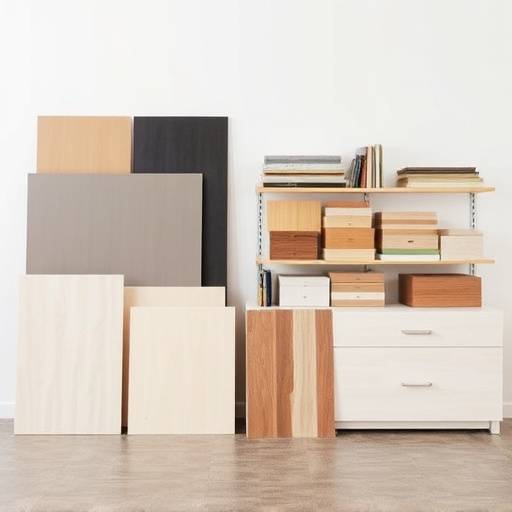 Selection of materials and finishes for custom furniture construction